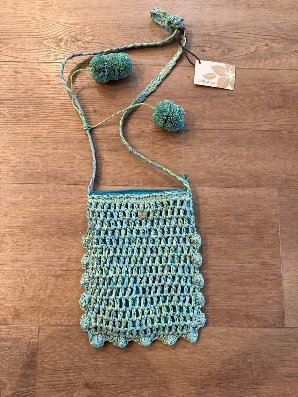 Cappelli Crossbody Bag with Pom-Poms